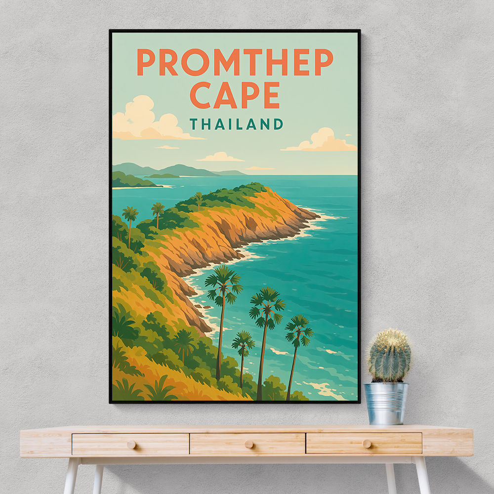 Promthep Cape Thailand Travel Poster 1 Wall Art Promthep Cape Thailand Travel Poster 1 Wall Art