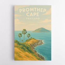 Promthep Cape Thailand Travel Poster Wall Art
