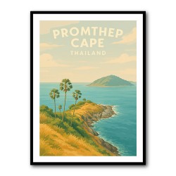 Promthep Cape Thailand Travel Poster Wall Art