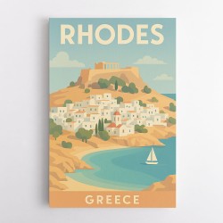 Rhodes Travel Poster 1 Wall Art