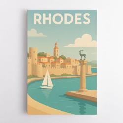 Rhodes Travel Poster Wall Art