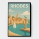 Rhodes Travel Poster Wall Art Rhodes Travel Poster Wall Art
