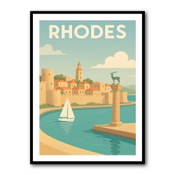 Rhodes Travel Poster Wall Art