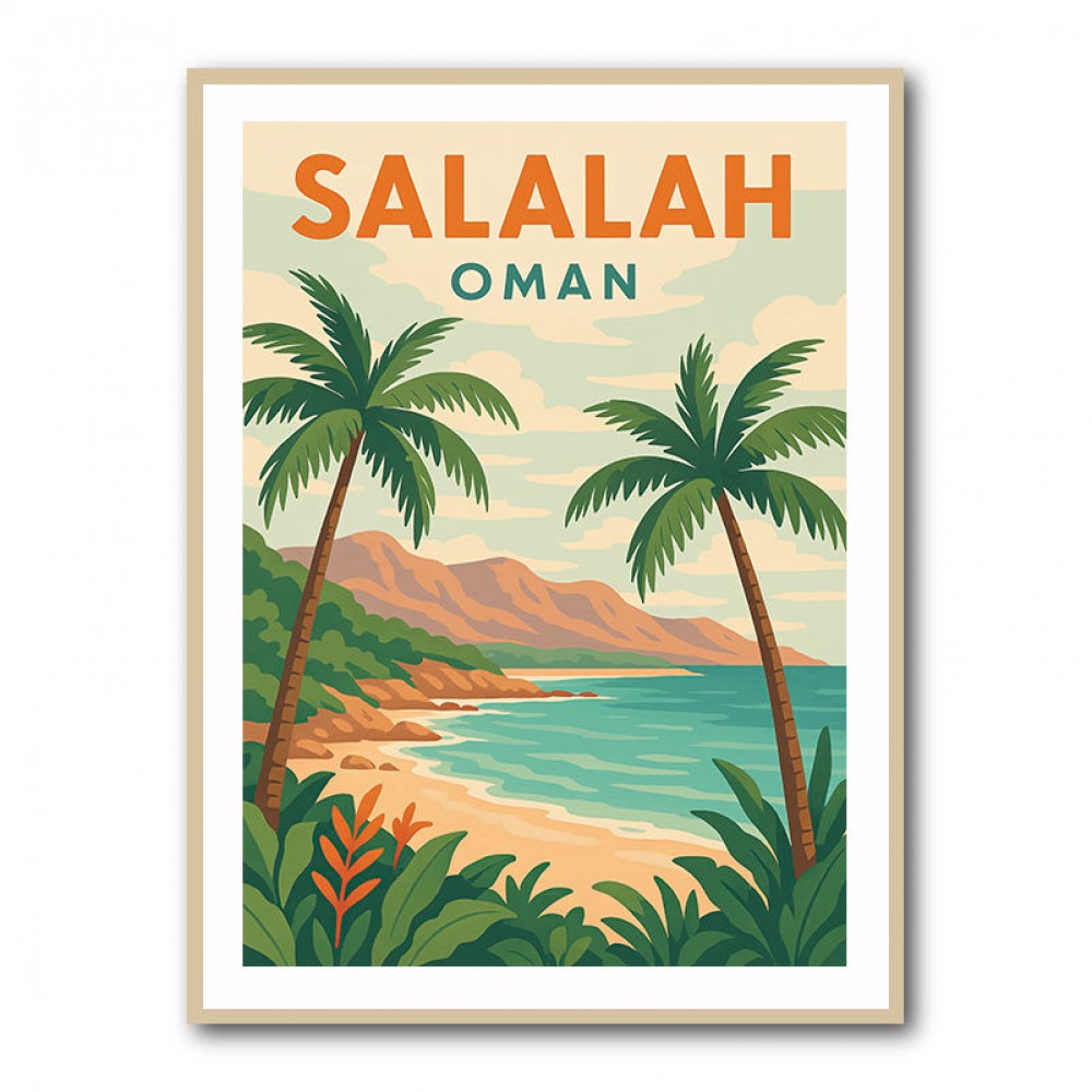 Salalah Travel Poster 1 Wall Art Salalah Travel Poster 1 Wall Art