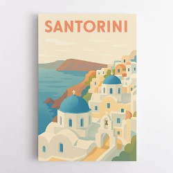 Santorini Travel Poster 1 Wall Art