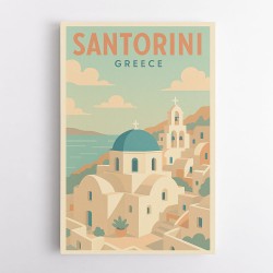 Santorini Travel Poster Wall Art