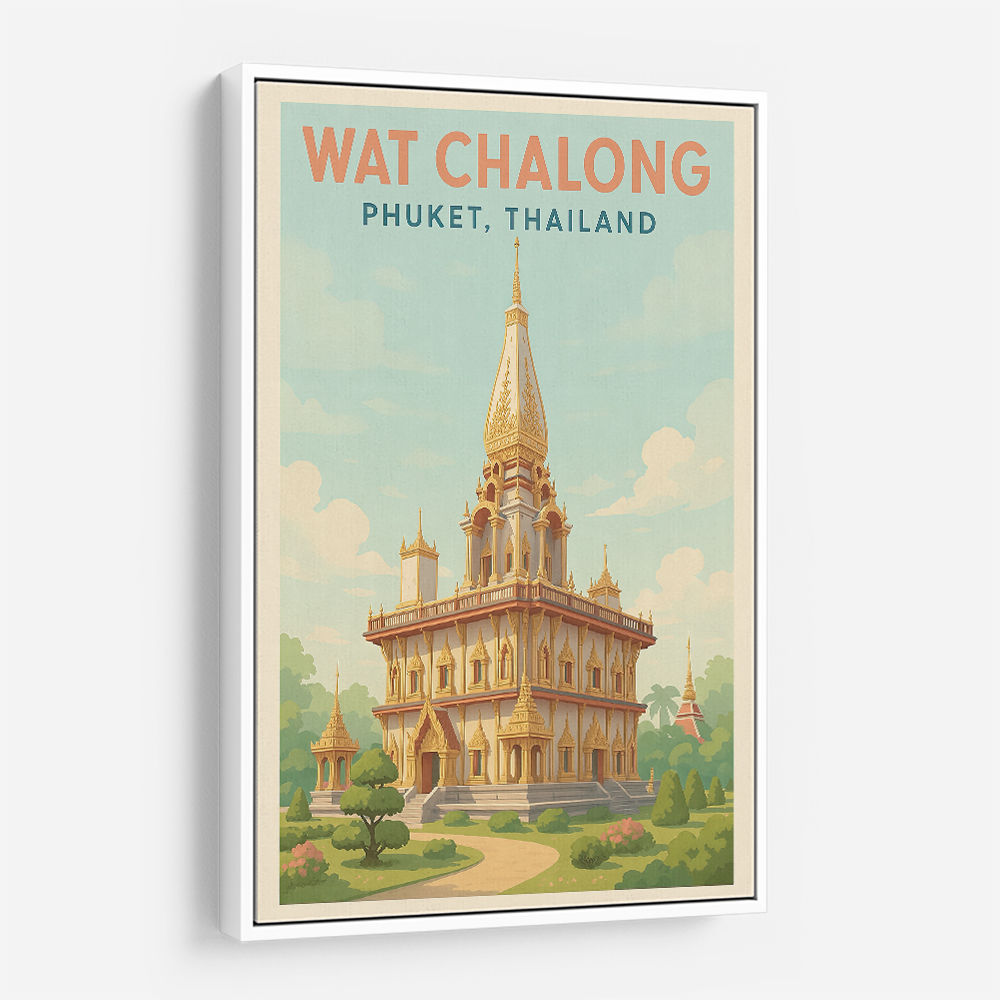Wat Chalong Phuket Thailand Travel Poster 1 Wall Art Wat Chalong Phuket Thailand Travel Poster 1 Wall Art