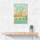 Zaragoza Travel Poster Wall Art Zaragoza Travel Poster Wall Art