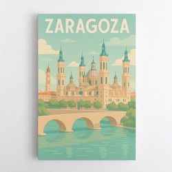 Zaragoza Travel Poster Wall Art