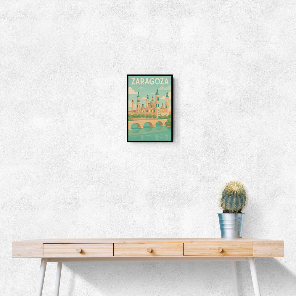 Zaragoza Travel Poster Wall Art Zaragoza Travel Poster Wall Art