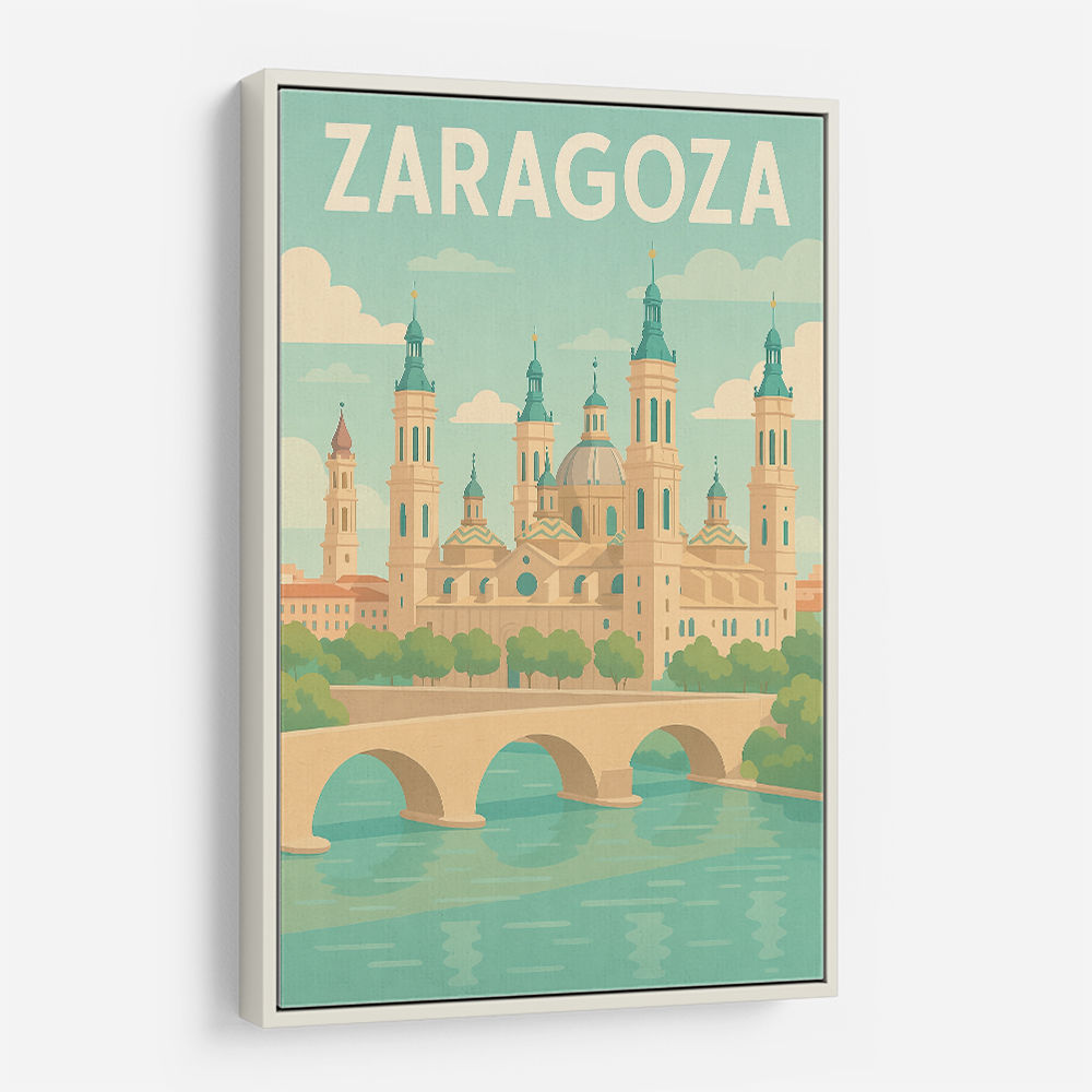Zaragoza Travel Poster Wall Art Zaragoza Travel Poster Wall Art