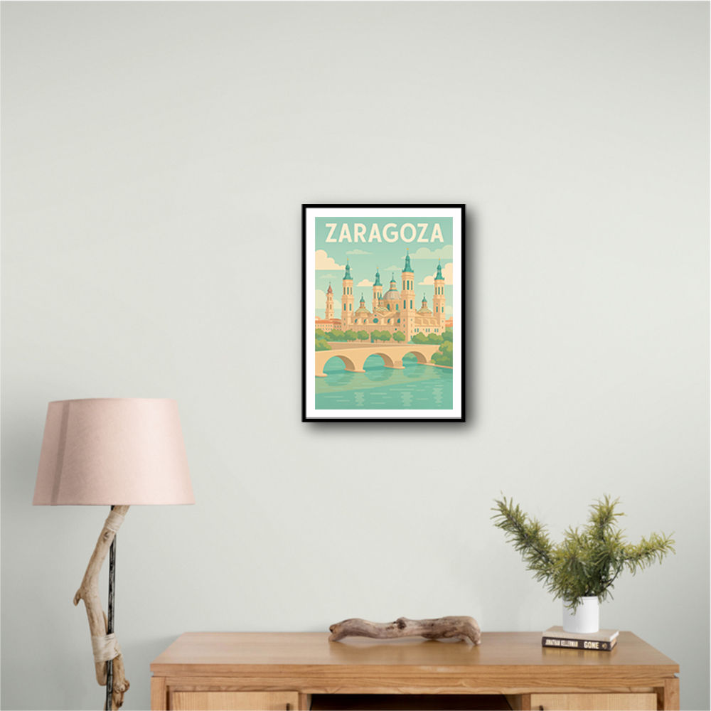 Zaragoza Travel Poster Wall Art Zaragoza Travel Poster Wall Art