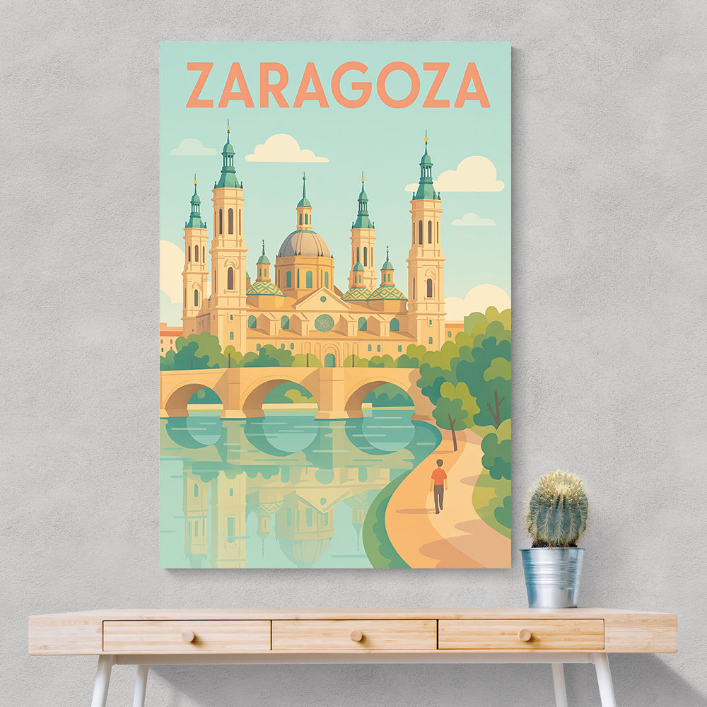 Zaragoza Travel Poster 1 Wall Art Zaragoza Travel Poster 1 Wall Art
