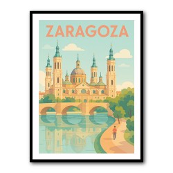 Zaragoza Travel Poster 1 Wall Art