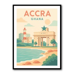 Accra Travel Poster