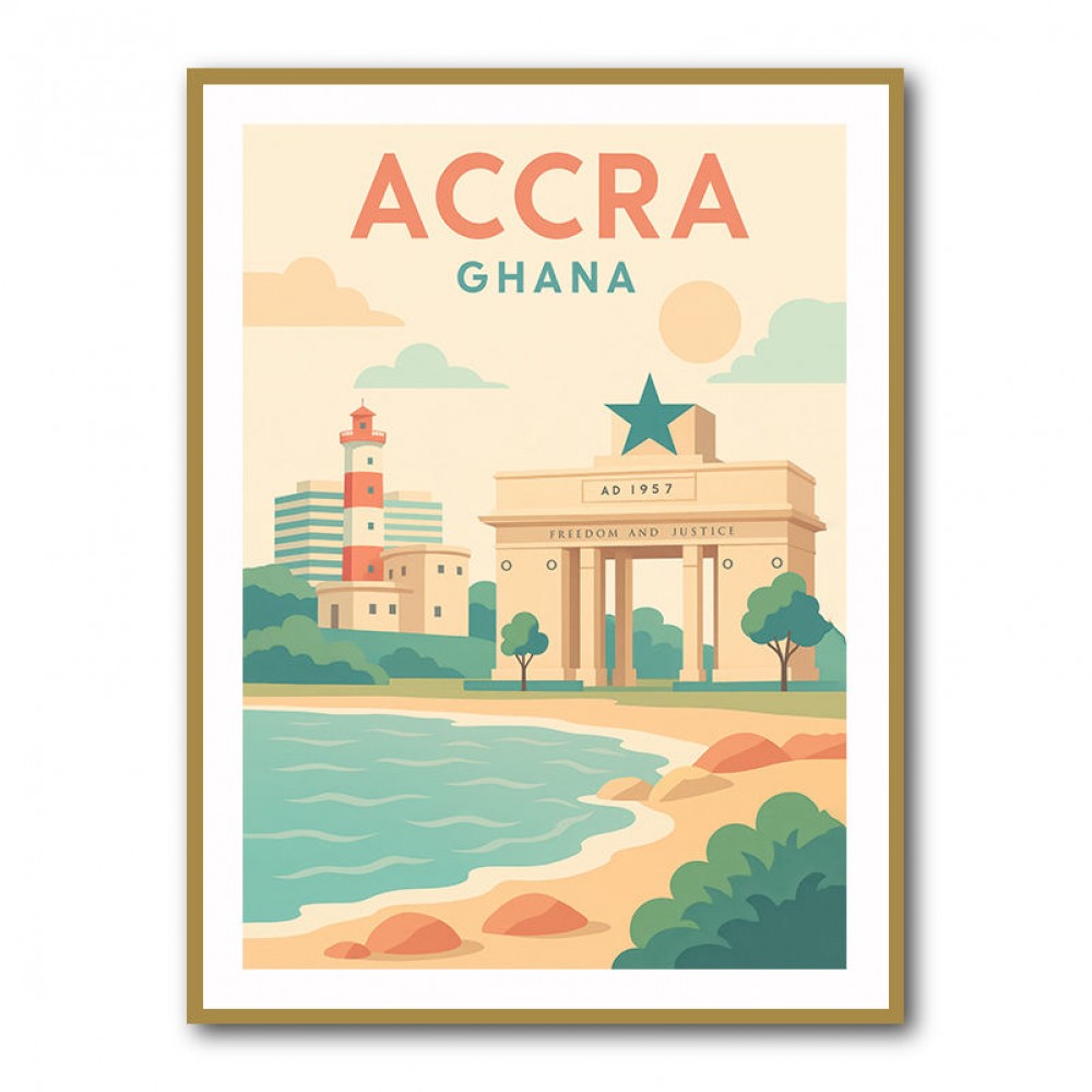 Accra Travel Poster Accra Travel Poster