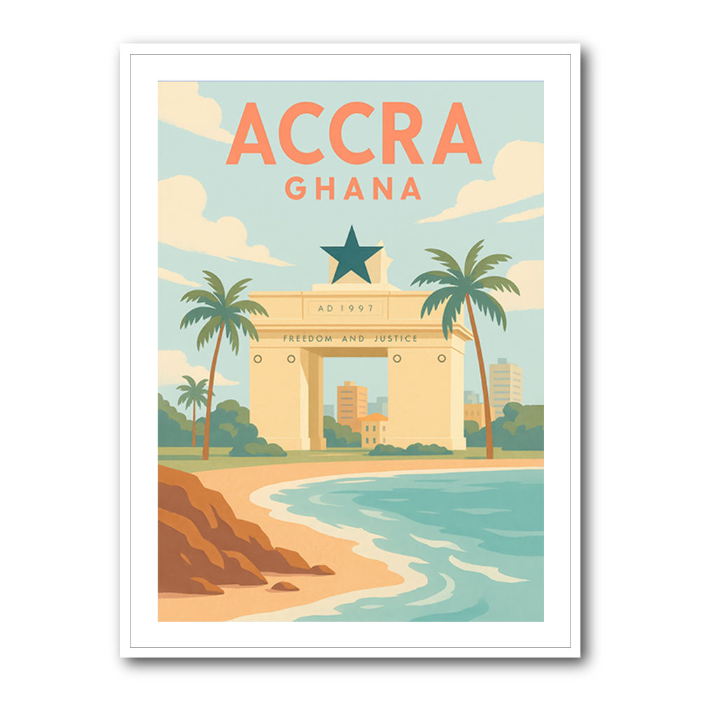 Accra Travel Poster 1 Accra Travel Poster 1