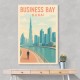 Business Bay Dubai Travel Poster Business Bay Dubai Travel Poster