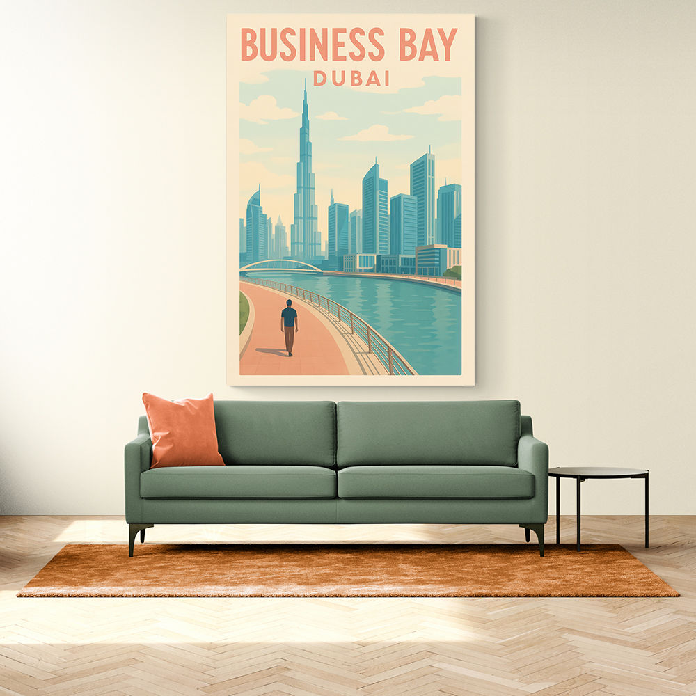 Business Bay Dubai Travel Poster Business Bay Dubai Travel Poster