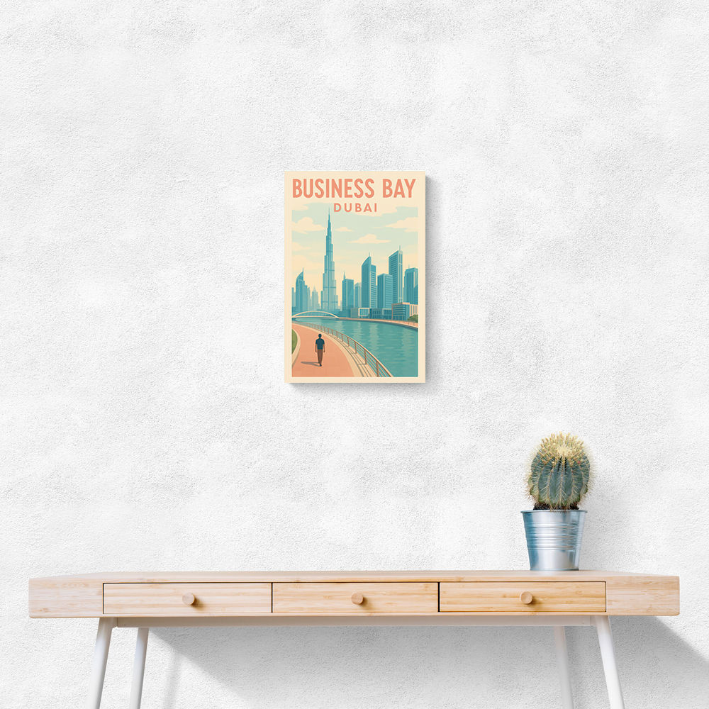 Business Bay Dubai Travel Poster Business Bay Dubai Travel Poster