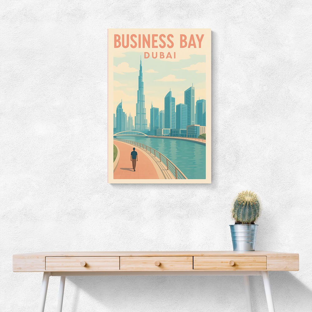 Business Bay Dubai Travel Poster Business Bay Dubai Travel Poster