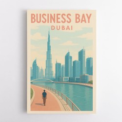 Business Bay Dubai Travel Poster