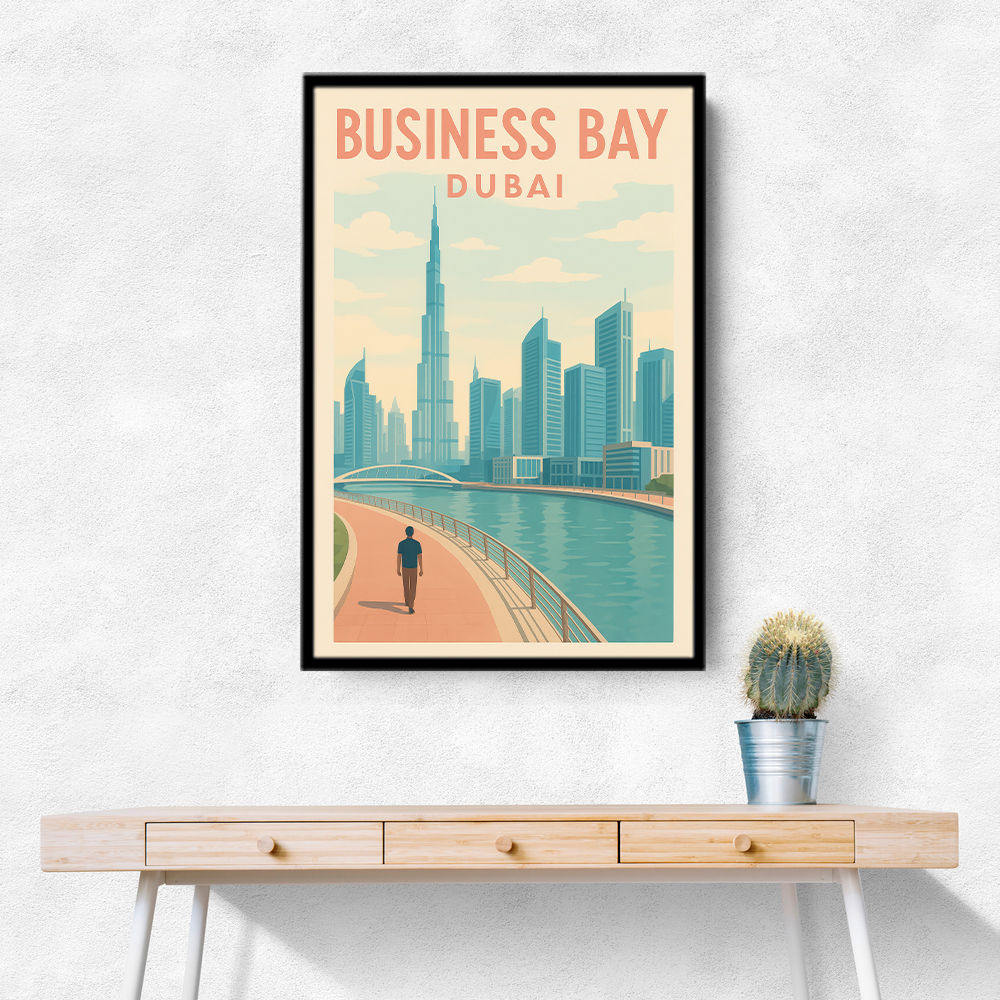Business Bay Dubai Travel Poster Business Bay Dubai Travel Poster