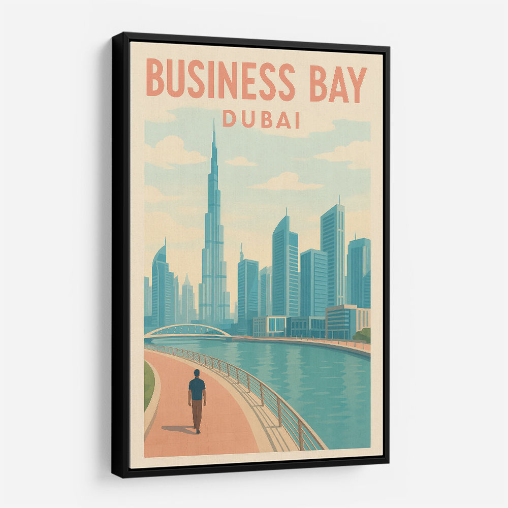 Business Bay Dubai Travel Poster Business Bay Dubai Travel Poster