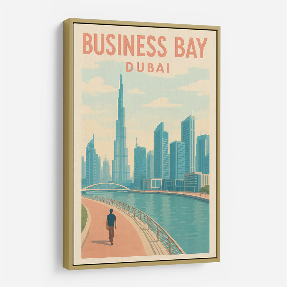 Business Bay Dubai Travel Poster Business Bay Dubai Travel Poster