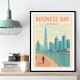 Business Bay Dubai Travel Poster Business Bay Dubai Travel Poster