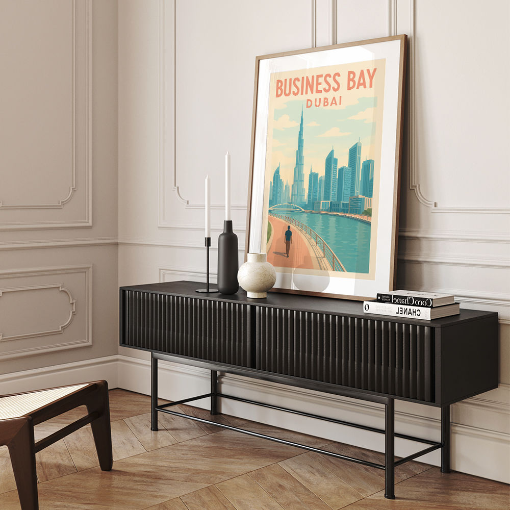 Business Bay Dubai Travel Poster Business Bay Dubai Travel Poster
