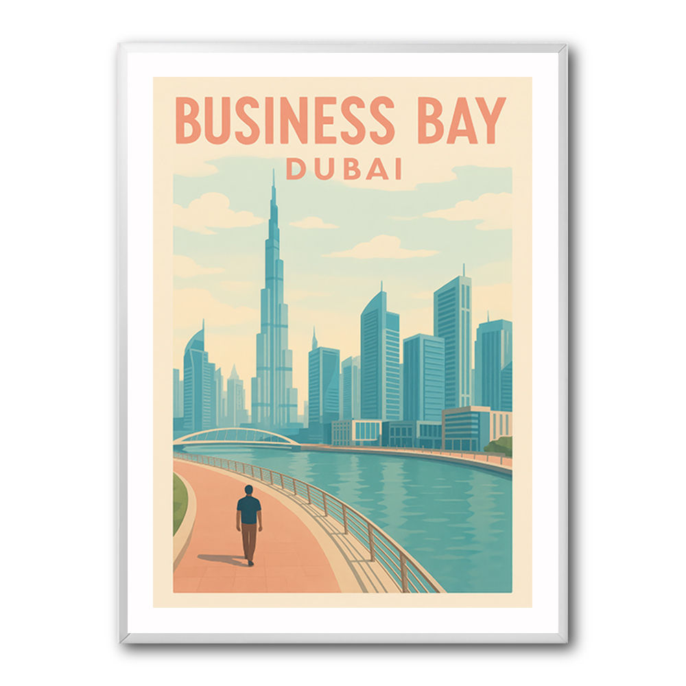 Business Bay Dubai Travel Poster Business Bay Dubai Travel Poster