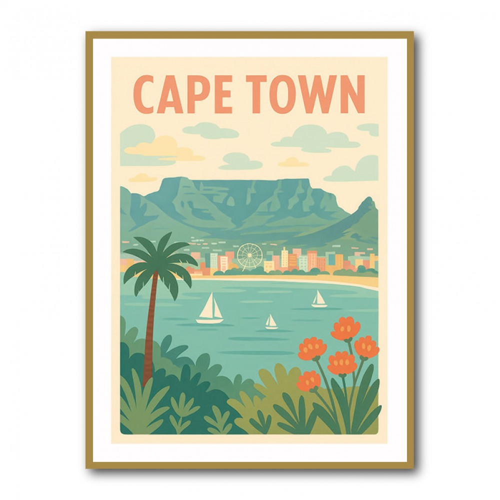 Cape Town Travel Poster Cape Town Travel Poster