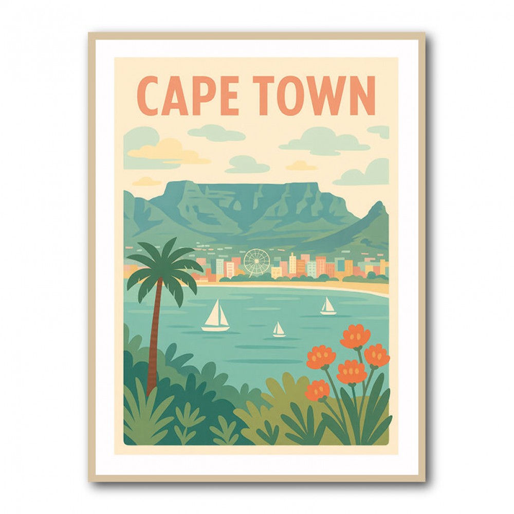 Cape Town Travel Poster Cape Town Travel Poster