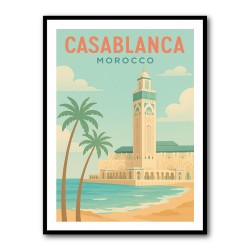 Casablanca Travel Poster 