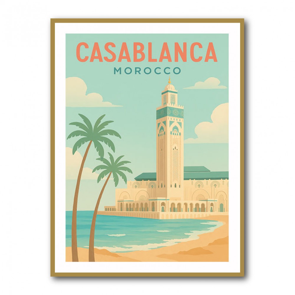 Casablanca Travel Poster Casablanca Travel Poster