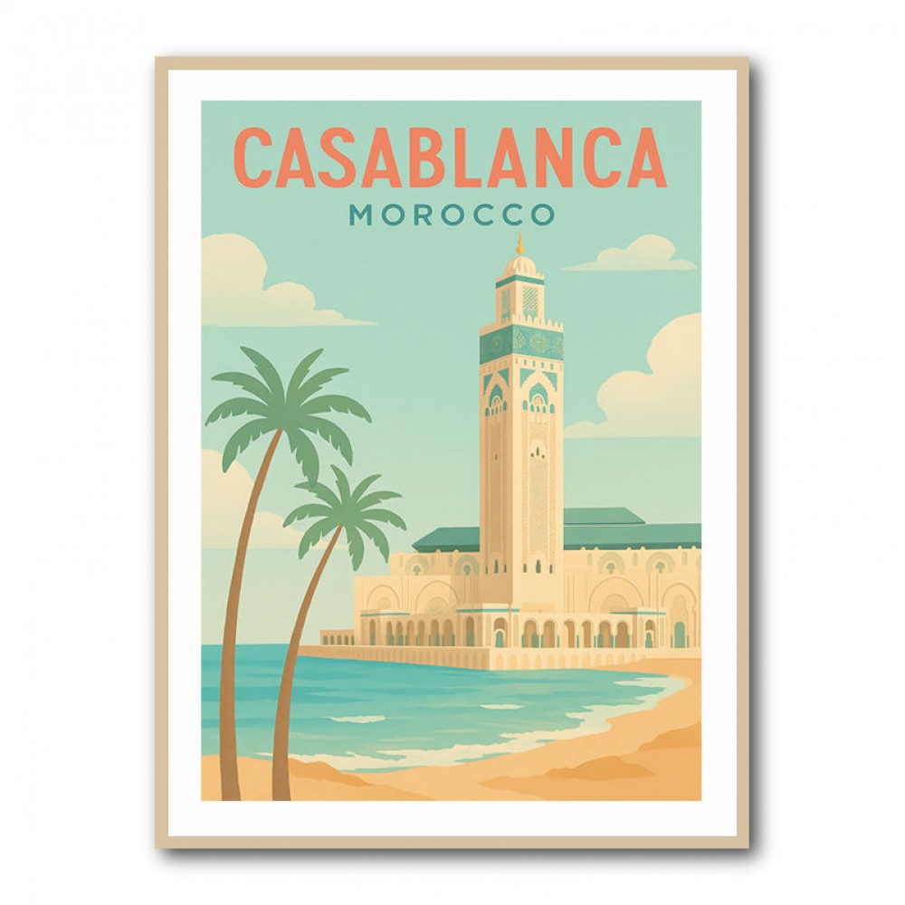 Casablanca Travel Poster Casablanca Travel Poster