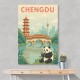 Chengdu China Travel Poster Chengdu China Travel Poster