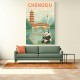 Chengdu China Travel Poster Chengdu China Travel Poster