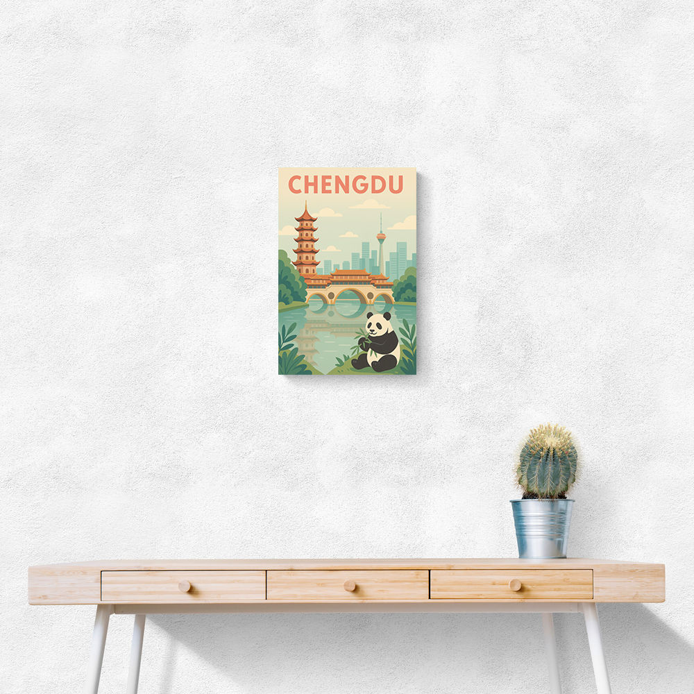 Chengdu China Travel Poster Chengdu China Travel Poster