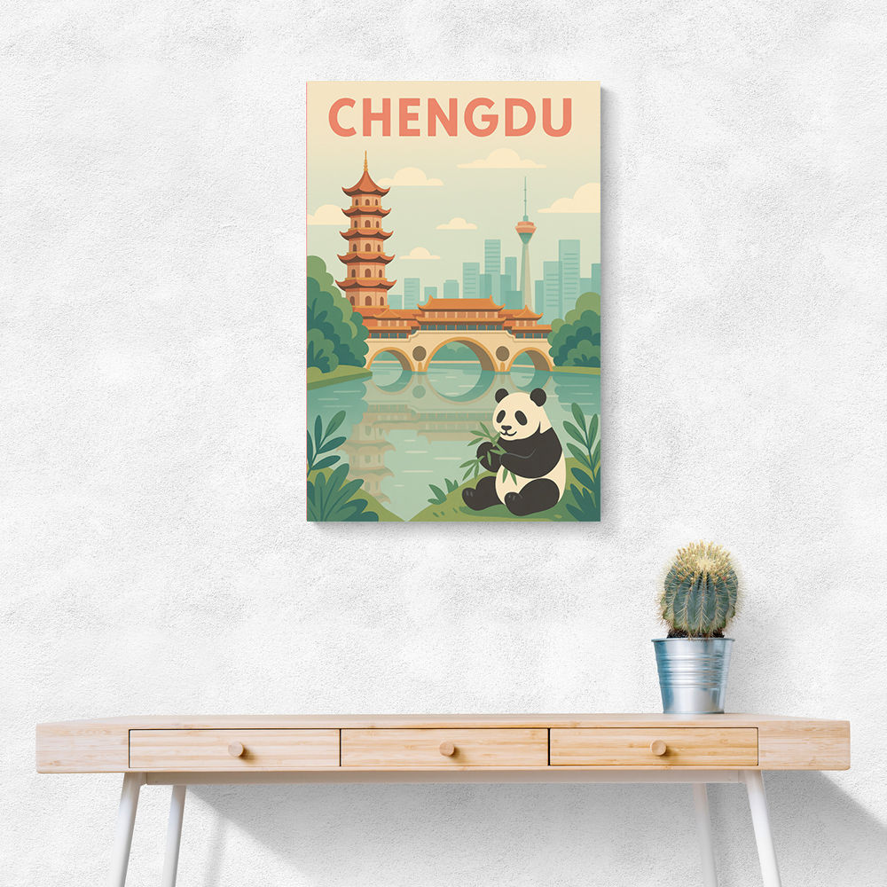 Chengdu China Travel Poster Chengdu China Travel Poster