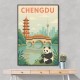 Chengdu China Travel Poster Chengdu China Travel Poster