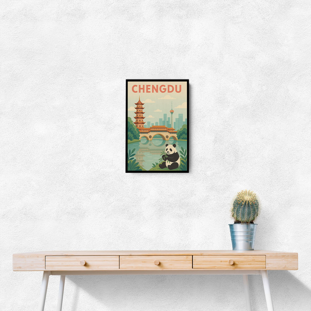 Chengdu China Travel Poster Chengdu China Travel Poster