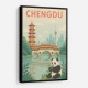 Chengdu China Travel Poster Chengdu China Travel Poster