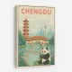 Chengdu China Travel Poster Chengdu China Travel Poster