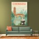 Chengdu China Travel Poster Chengdu China Travel Poster