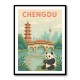 Chengdu China Travel Poster Chengdu China Travel Poster
