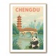 Chengdu China Travel Poster Chengdu China Travel Poster