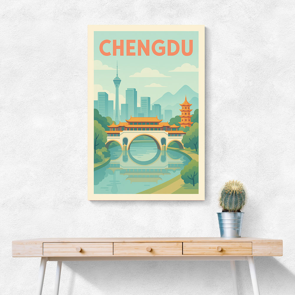 Chengdu China Travel Poster 1 Chengdu China Travel Poster 1