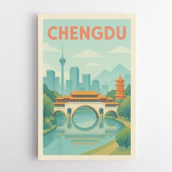 Chengdu China Travel Poster 1